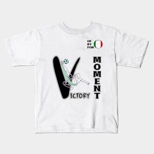 Dynamic Italy Football Player Pose V2-3 Kids T-Shirt